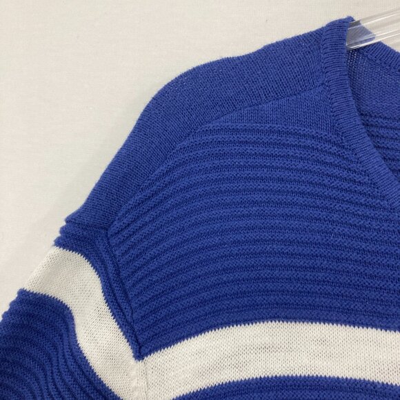 Chico's size XXL/4 Multi Color Striped Knit Crew Neck 3/4 Sleeve Sweater - Picture 5 of 9